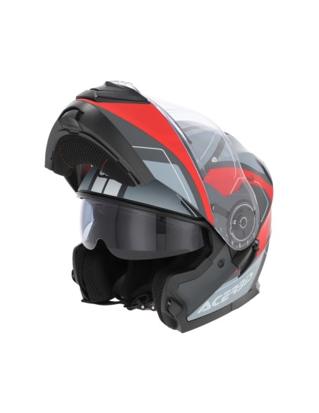 CASCO SEREL 2206 gris y rojo Talla 0025201295064 | Motoauto