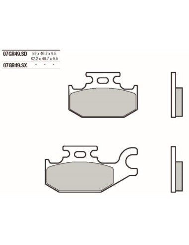 Pastillas freno Brembo sinterizadas 07GR49SD | Motoauto