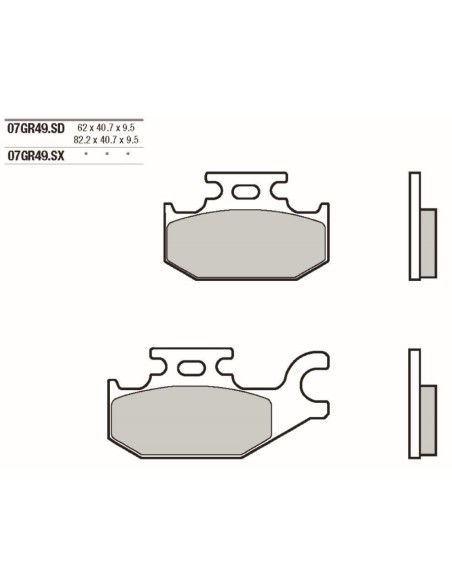 Pastillas freno Brembo sinterizadas 07GR49SX | Motoauto