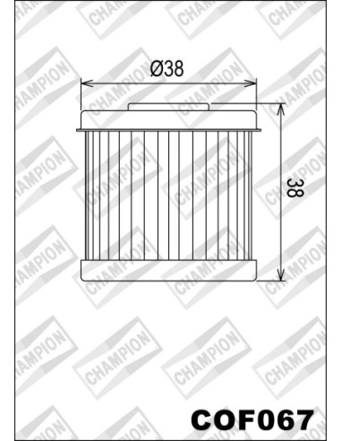 Filtro de aceite Champion COF067 COF067 | Motoauto