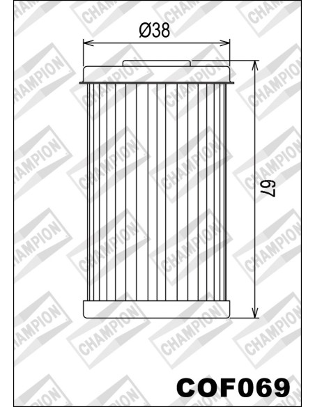 Filtro de aceite Champion COF069 COF069 | Motoauto