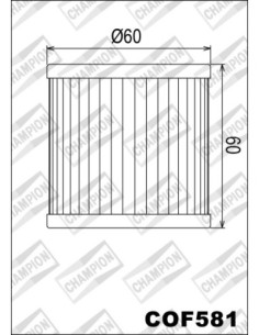 Filtro de aceite Champion COF581 COF581 | Motoauto
