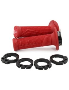 Puños DOMINO D-Lock Rojo D10046C4200A9-0 | Motoauto