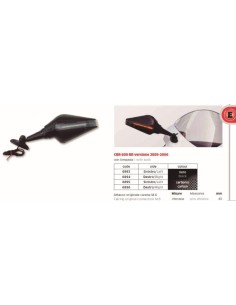 ESPEJO DCHO CBR 600RR 05 08 NEG C INTER FAR6894 | Motoauto