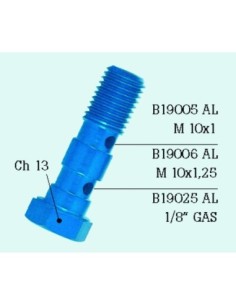 TORNILLO  DOBLE 10X1 ALUMINIO ROJO B19005AL-RO | Motoauto