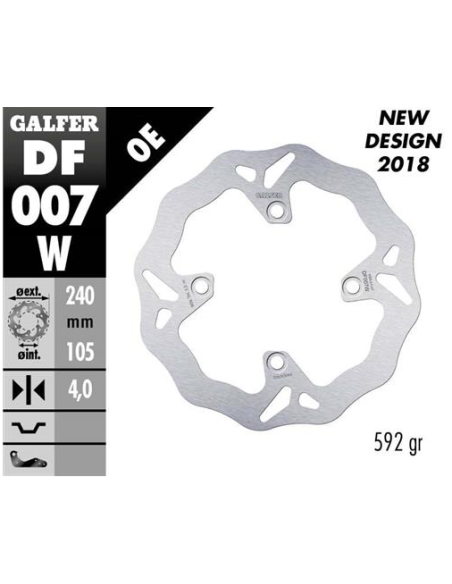 Disco GALFER Wave Fijo 240x4mm DF007W | Motoauto