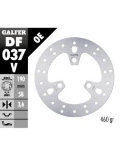 Disco de freno Galfer fijo 190X3.6MM DF037V | Motoauto