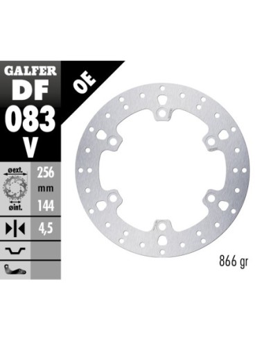 Disco de freno Galfer fijo 256X4.5MM DF083V | Motoauto