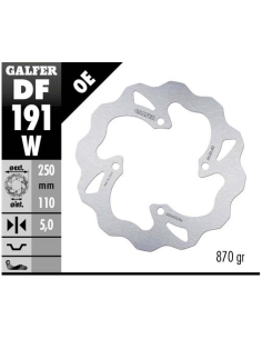 Disco GALFER Wave Fijo 250x5mm DF191W | Motoauto
