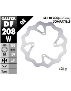 Disco GALFER Wave Fijo Sobre medida DF208W | Motoauto