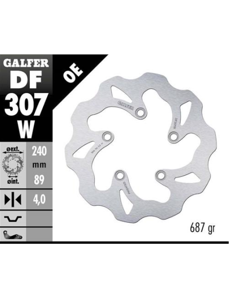 Disco GALFER Wave Fijo 240x4mm DF307W | Motoauto