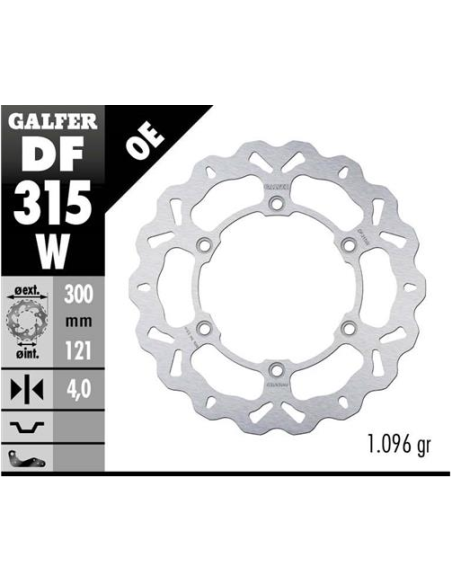 Disco GALFER Wave Fijo 300x4mm DF315W | Motoauto