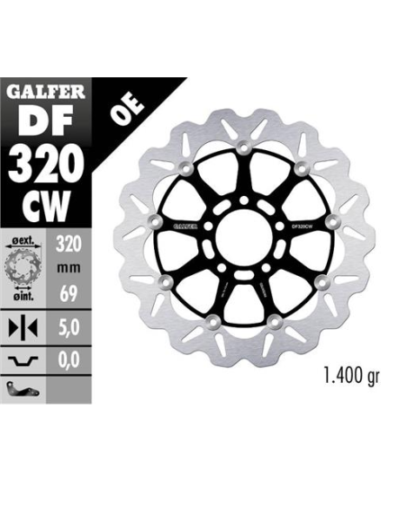 Disco GALFER Wave Flotante Completo (C DF320CW | Motoauto