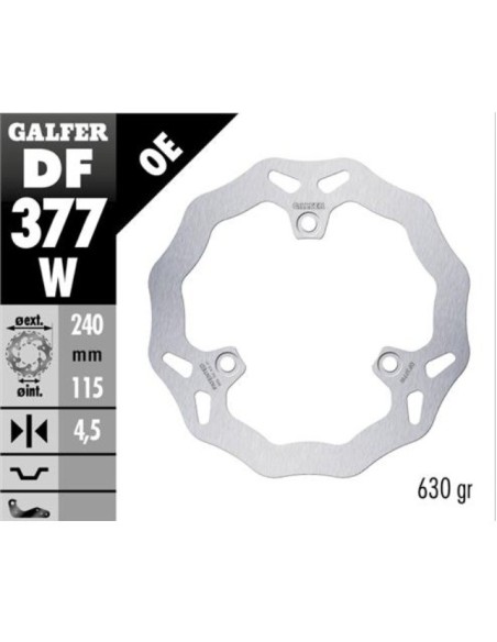 DISC WAVE FIXED 240X4.5MM DF377W | Motoauto