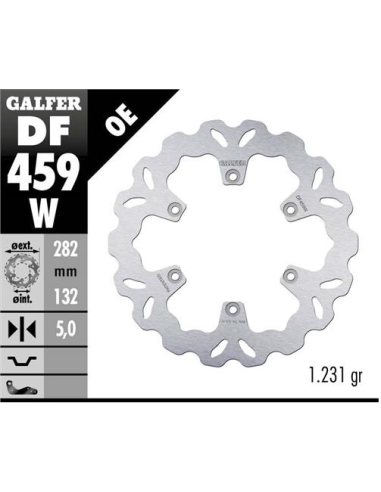 Disco GALFER Wave Fijo 282x5mm DF459W | Motoauto