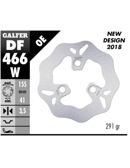 Disco GALFER Wave Fijo 155x3.5mm DF466W | Motoauto
