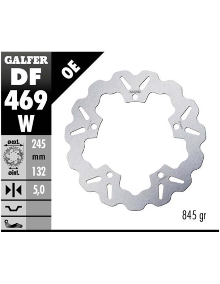 Disco GALFER Wave Fijo 245x5mm DF469W | Motoauto