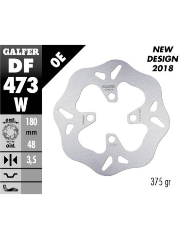 Disco GALFER Wave Fijo 180x3.5mm DF473W | Motoauto