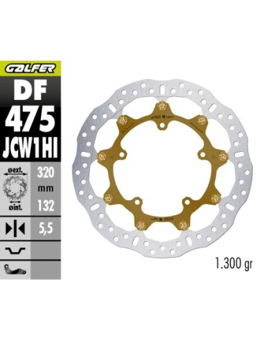 Disco de freno W Floatech 320X5,5mm DF475JCW1HI | Motoauto