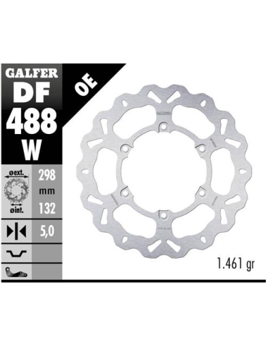 Disco GALFER Wave Fijo 298x5mm DF488W | Motoauto