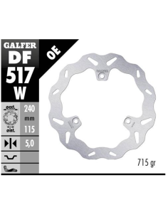 Disco GALFER Wave Fijo 240x5mm DF517W | Motoauto