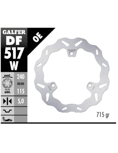 Disco GALFER Wave Fijo 240x5mm DF517W | Motoauto