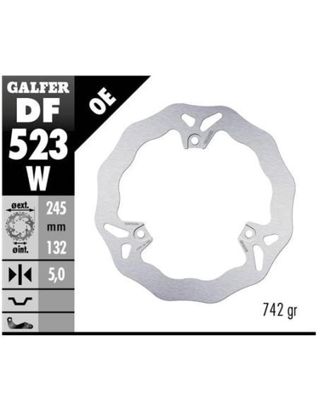 Disco GALFER Wave Fijo 245x5mm DF523W | Motoauto