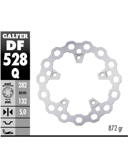 Disco de freno trasero Galfer DF528Q TMAx DF528Q | Motoauto