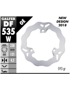 Disco GALFER Wave Fijo 230x4.5mm DF535W | Motoauto
