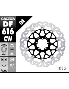 DISC WAVE FLOATING (C.ALU.) 320X5mm DF616CW | Motoauto