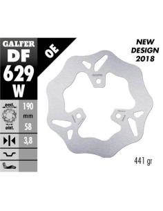 Disco GALFER Wave Fijo 190x3.8mm DF629W | Motoauto