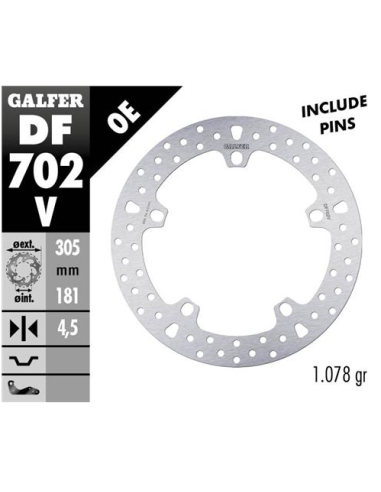 Disco freno delantero Galfer BMW R 1250 y DF702V | Motoauto