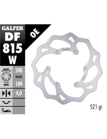 Disco GALFER Wave Fijo 240x4mm DF815W | Motoauto
