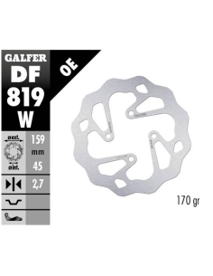 Disco GALFER Wave Fijo 159.5x2.7mm DF819W | Motoauto