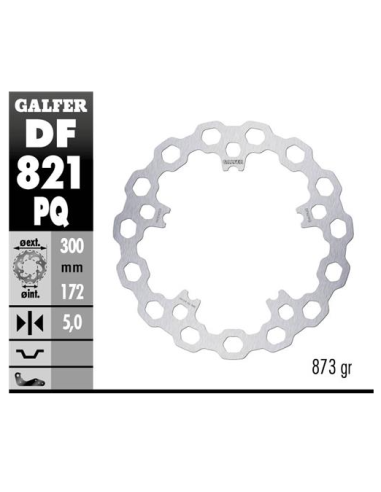 Disco GALFER Brake Track Cubiq 300x5mm DF821PQ | Motoauto