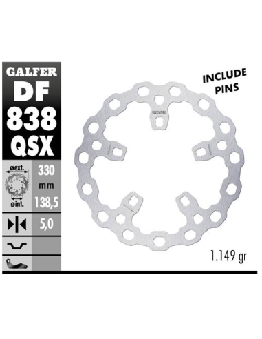 Disco GALFER Fijo Qubic Super Sobre DF838QSX | Motoauto