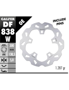 Disco GALFER Wave Fijo 300x5mm DF838W | Motoauto