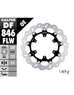 Disco GALFER Wave Flotante (C. Acero) DF846FLW | Motoauto