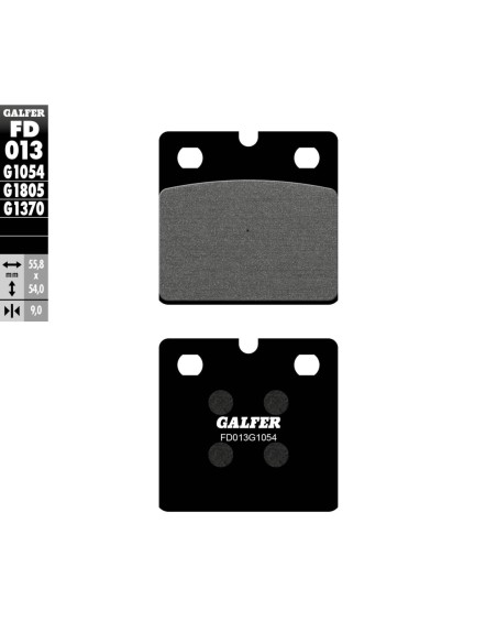 Pastillas GALFER FD013G1054 Semi Metal FD013G1054 | Motoauto