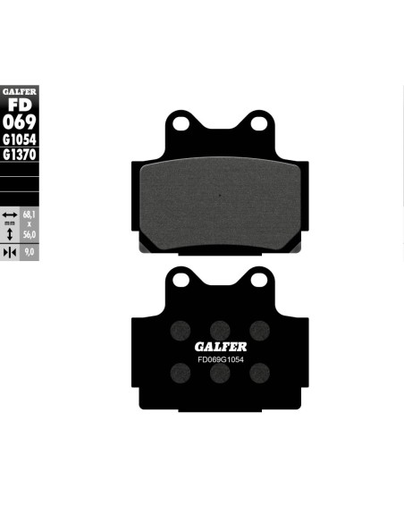 Pastillas GALFER FD069G1054 Semi Metal FD069G1054 | Motoauto