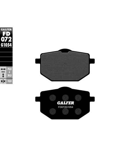 Pastillas GALFER FD072G1054 Semi Metal FD072G1054 | Motoauto