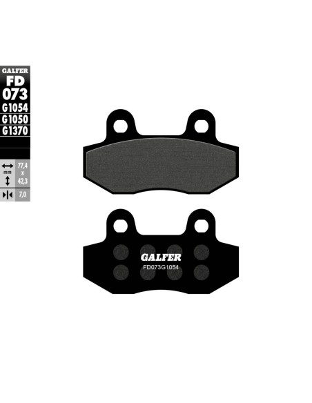 Pastillas GALFER FD073G1054 Semi Metal FD073G1054 | Motoauto