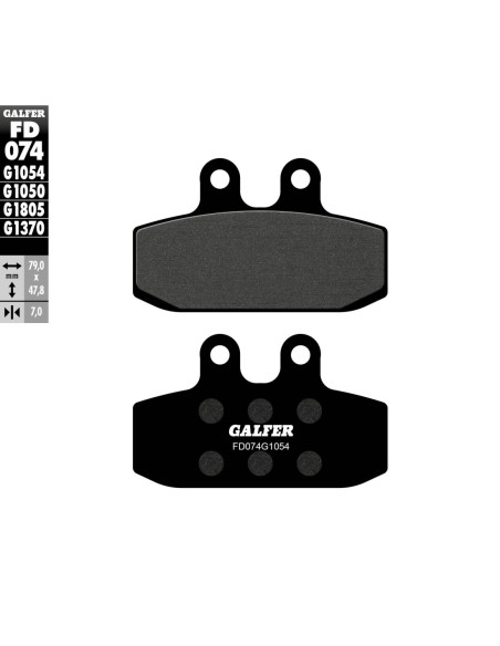 Pastillas GALFER FD074G1054 Semi Metal FD074G1054 | Motoauto