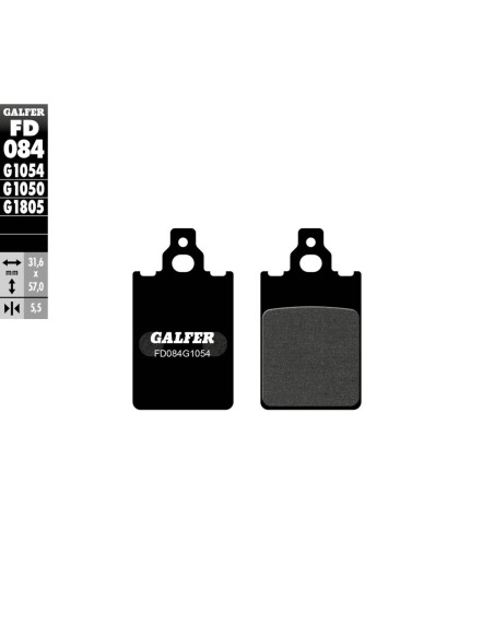 Pastillas GALFER FD084G1054 Semi Metal FD084G1054 | Motoauto