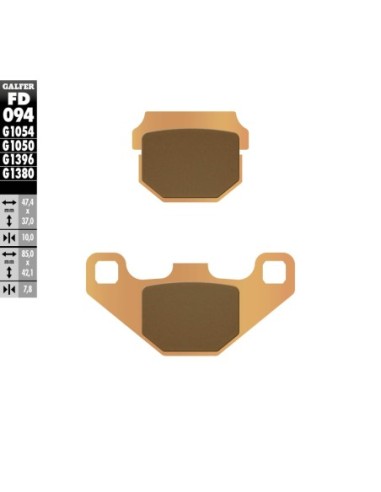 Pastillas GALFER FD094G1396 Sinter FD094G1396 | Motoauto