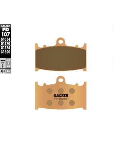 Pastillas GALFER FD107G1370 Sinter FD107G1370 | Motoauto