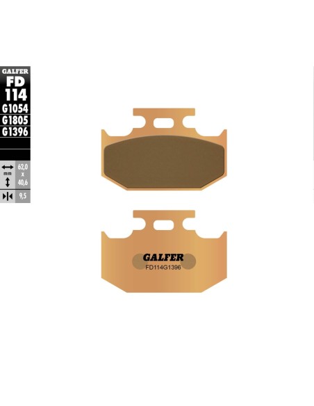 Pastillas GALFER FD114G1396 Sinter FD114G1396 | Motoauto
