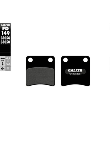 Pastillas GALFER FD149G1054 Semi Metal FD149G1054 | Motoauto