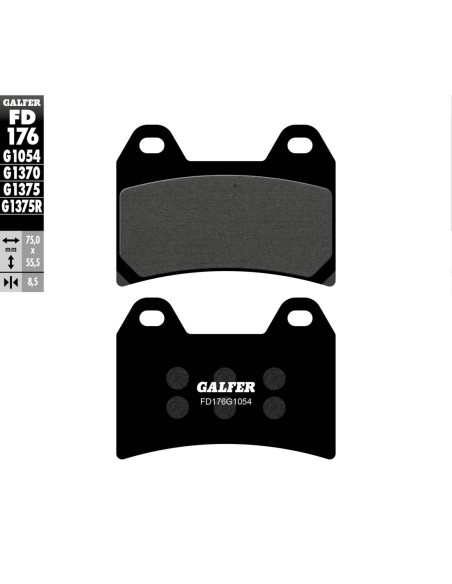 Pastillas GALFER FD176G1054 Semi Metal FD176G1054 | Motoauto