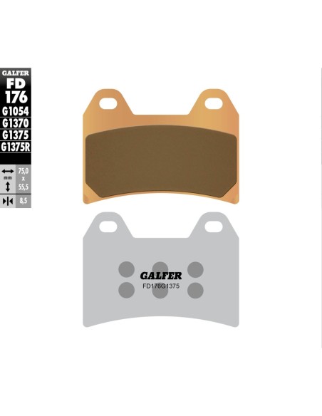 Pastillas GALFER FD176G1375 Sinter FD176G1375 | Motoauto